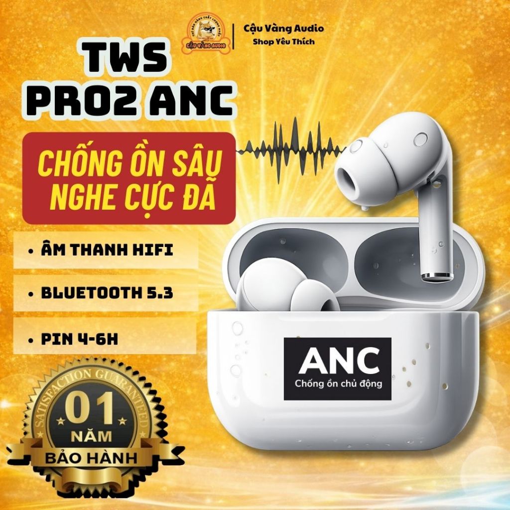 Tai Nghe Bluetooth 1563E TWS Pro2- Pro3-ANC – Mic ENC, Âm Thanh HiFi, Pin Trâu, Bảo Hành 12 Tháng