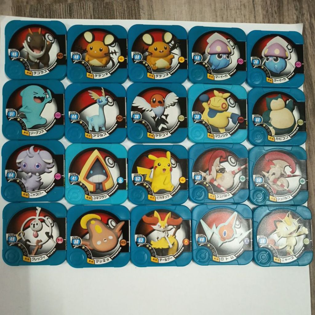 Cập nhật 28/12 thẻ chip nhựa Pokemon Tretta Battle Coin Token Japanese Arcade