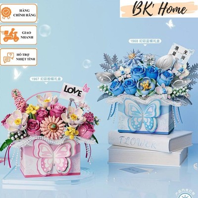 Bộ đồ chơi lắp ráp Mô hình Lẵng hoa quà tặng mini LOZ 1967-1968
