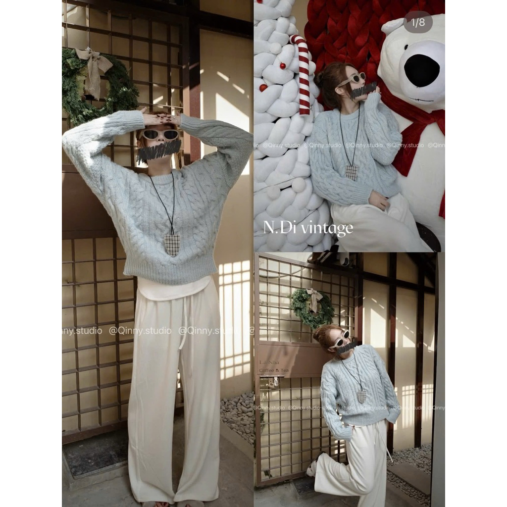 𝐑𝐨𝐲𝐞𝐞 𝐜𝐥𝐨𝐬𝐞𝐭 |021 ÁO SWT LEN THỪNG BÔNG MỀM CỔ TRÒN F18 TAG XANH CHUẨN HÀNG QCCC L1