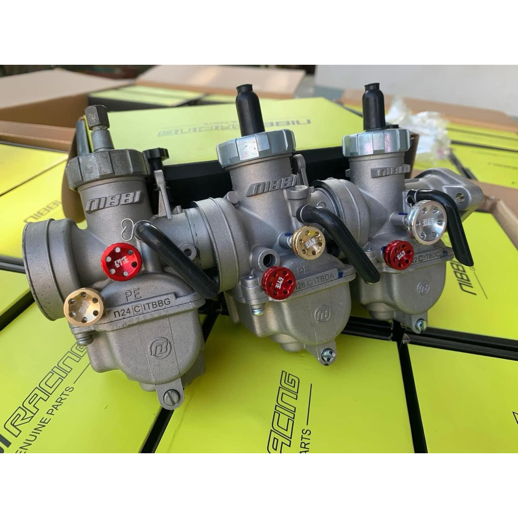 Cặp núm chỉnh xăng gió BXC Nibbi, Redleo ga tròn ( Màu ngẫu nhiên )