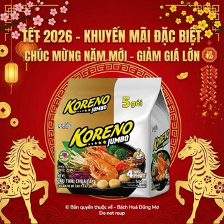    COMBO 5 Gói   Mì KORENO Lẩu Thái Chua Cay Chuẩn Vị Mì Cay 7 Cấp Độ | Bách Hoá Tổng Hợp Dũng Mơ 