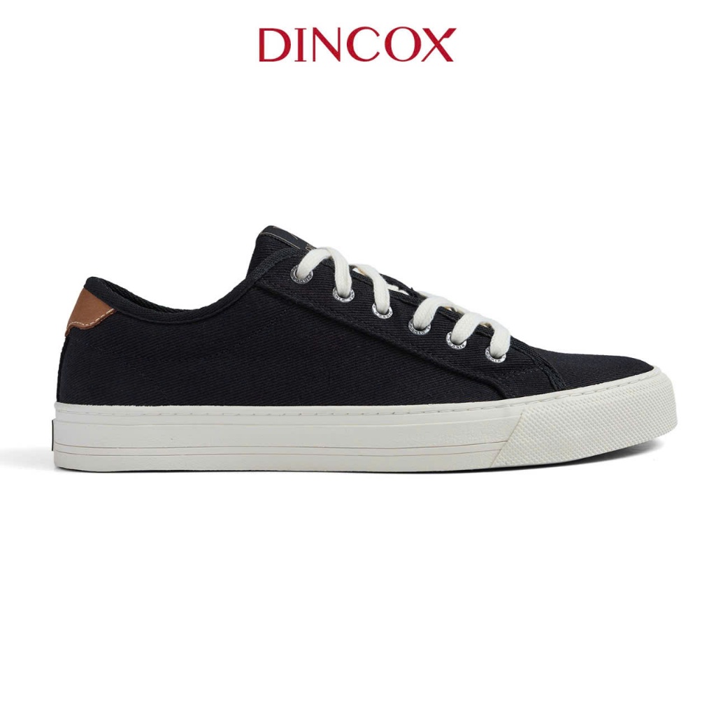 Giày Sneaker Nam Vải DINCOX E12 Black Đơn Giản Thanh Lịch