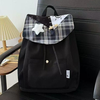 Ba lô phong cách mới đi lại thường ngày đa năng dung tích lớn ba lô học sinh túi đeo vai đôi với họa tiết sao cho các cô