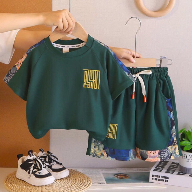 B27- Set Áo Quần Hoạ Tiết Logo