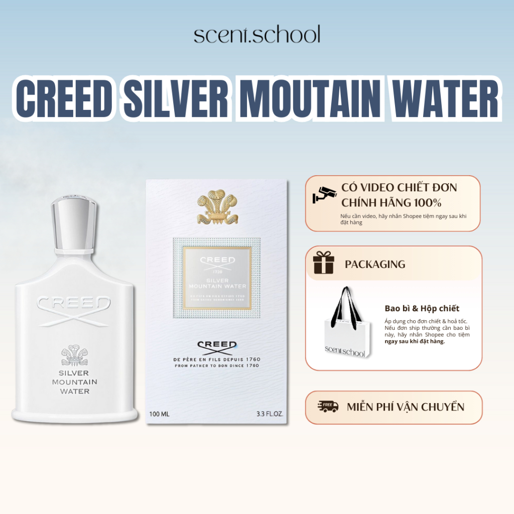 5/10/20/30ml | Silver Moutain Water | Nước Hoa Nam | Scent.school Perfume