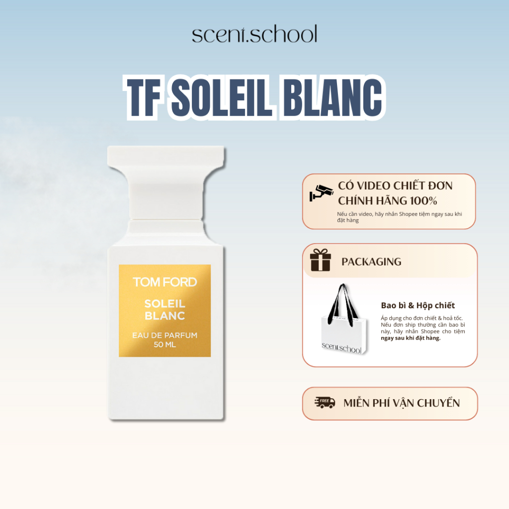 10ml | Soleil Blanc | Nước Hoa Unisex | Scent.school Perfume