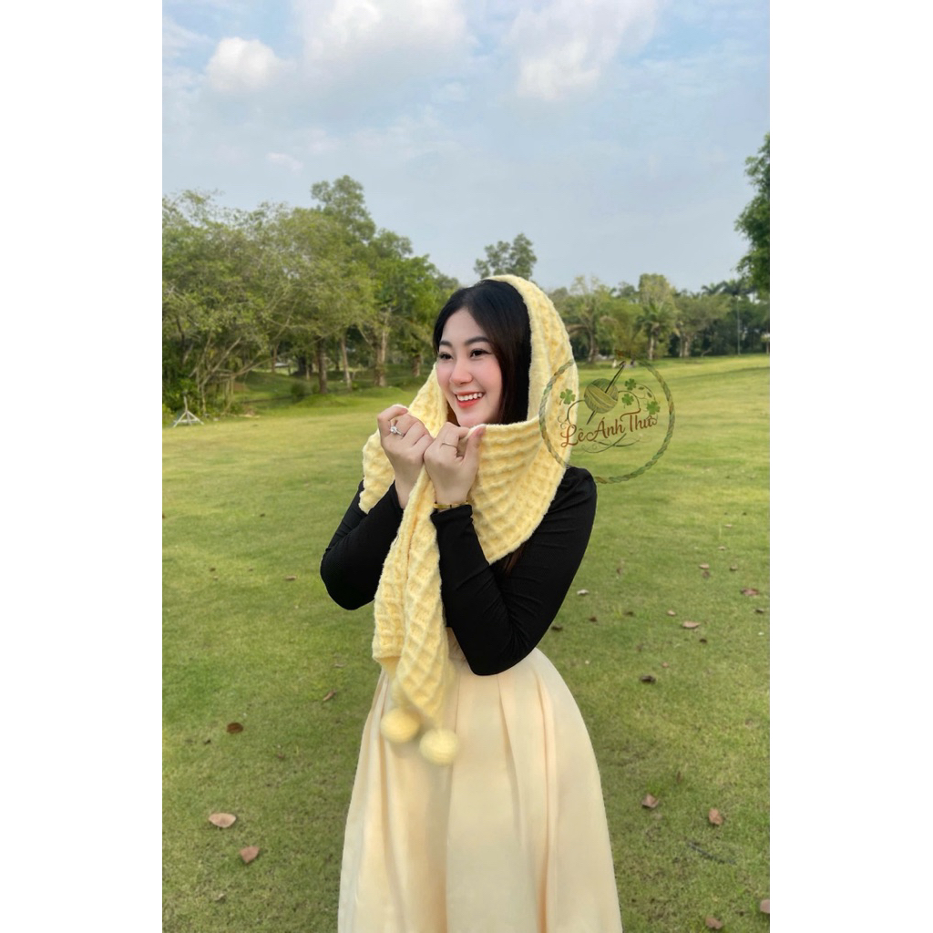 Khăn len Waffle Handmade - Thích hợp làm quà tặng, chụp ảnh