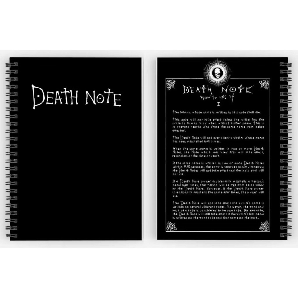 Sổ death note gáy xoắn / sổ tay định mệnh hình death note / sổ viết sổ vẽ thần chết death note/ quyể