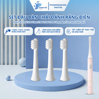 Sét Đầu Bàn Chải Đánh Răng Điện Thay Thế Cho T100 Clean T300 T500 T700 Lông Mềm Làm Sạch Hiệu Quả