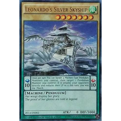 Thẻ bài Nhà vô địch Yugioh Leonardo's Silver Skyship- 2014-EN002 - Ultra Rare - Limited Edition