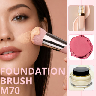 Cọ Tán Nền – Má Hồng Kem – Kem Lót Morphe Foundation Brush M70 – Đầu Cọ Dày, Siêu Mềm, Bám Kem Tốt