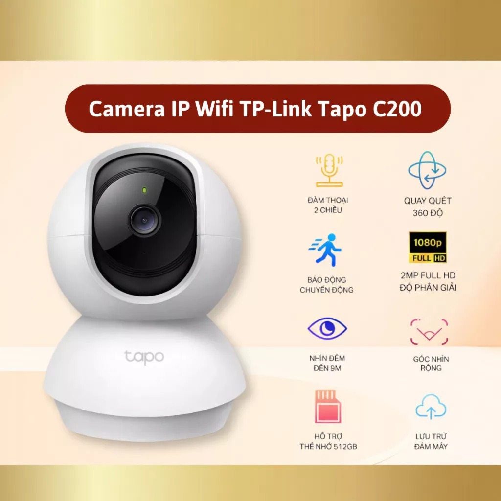 Camera IP 360 Độ 2MP TP-Link Tapo C200C