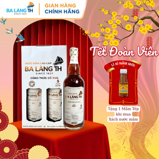  Xách Nước Mắm Cao Đạm 41N Ba Làng TH Thanh Trùng Giảm Mặn Combo 2 Chai 1000ml 