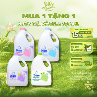 (TRỢ GIÁ) Nước giặt Dnee 3000ml-Nước Giặt Xả Cho Bé an toàn (Chính hãng) -Thơm Dịu An Toàn Cho Làn Da Bé