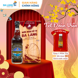  Xách Nước Mắm Cốt Đặc Biệt Ba Làng TH Combo 2 Chai Thủy Tinh 500ml 