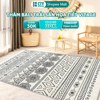 Thảm Trải Sàn  CTV Bedding & decor Store Bali Hoạ Tiết Thổ Cẩm, Thảm Vintage Mẫu Mới 2025 Trang Trí Phòng Khách