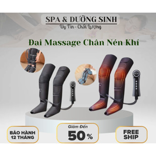 Máy Massage Chân Đa Năng Nén Khí Trị Liệu Có Nhiệt Sưởi Ấm Giúp Giãn Tĩnh Mạch 5 Cấp Độ Giảm Tê Chân Đau Chân 