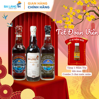  Nước Mắm Chắt Nước Mắm Cốt Nước mắm Cao Đạm Ba Làng TH 500ml Combo 3 Chai Quà Tặng Trải Nghiệm 