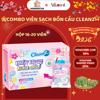 Combo 20 viên thả bồn cầu, viên làm sạch bồn cầu CleanZ, giảm mảng bám, diệt khuẩn, khử mùi hôi nhà vệ sinh
