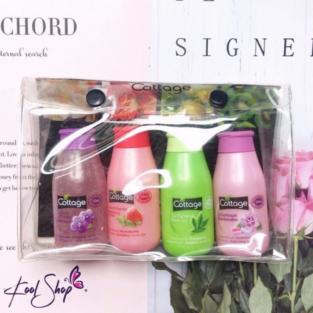 Set Tắm Cottage mini siêu xinh 50ml x4 mùi