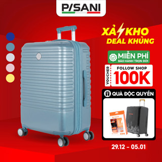  Vali Kéo Du Lịch Pisani REITO - Size 20 24 28 Vali MIA Chính Hãng Khoá Đôi Nới Rộng Cổng Sạc USB 