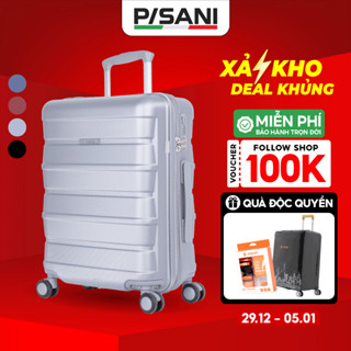  Vali Kéo Du Lịch Pisani TATTI - Size 20 24 28 Vali MIA Chính Hãng Nhựa PC Cao Cấp Khóa số TSA 