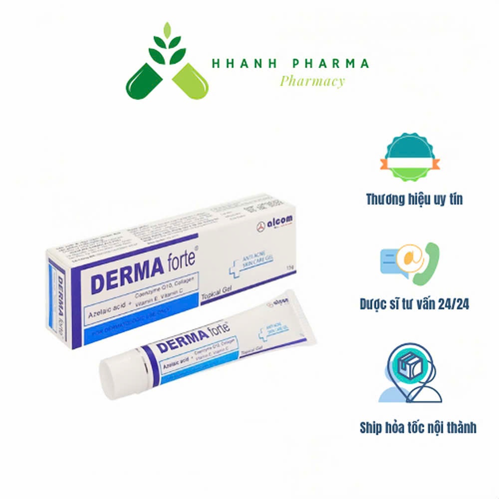 [CHÍNH HÃNG] Gel bôi mụn DermaFort 15g HHANH PHARMA