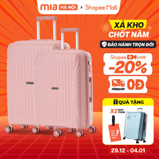  Combo 2 Vali Kéo MIA Du Lịch JUDEN - Size 20 24 28 Nhựa PP Hạn Chế Bể Vỡ Chống Vỡ Tuyệt Đối Bảo Hành Trọn Đời 
