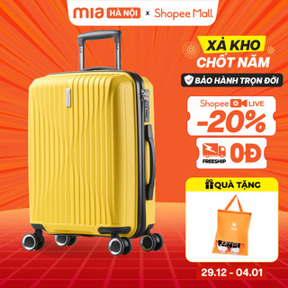  Vali Kéo MIAvn Larita YUNO - Size 20 24 Nhựa PP Siêu Đàn Hồi Khoá Số Bảo Mật Bánh Xe Đôi 360 Cam Kết BH Trọn Đời 
