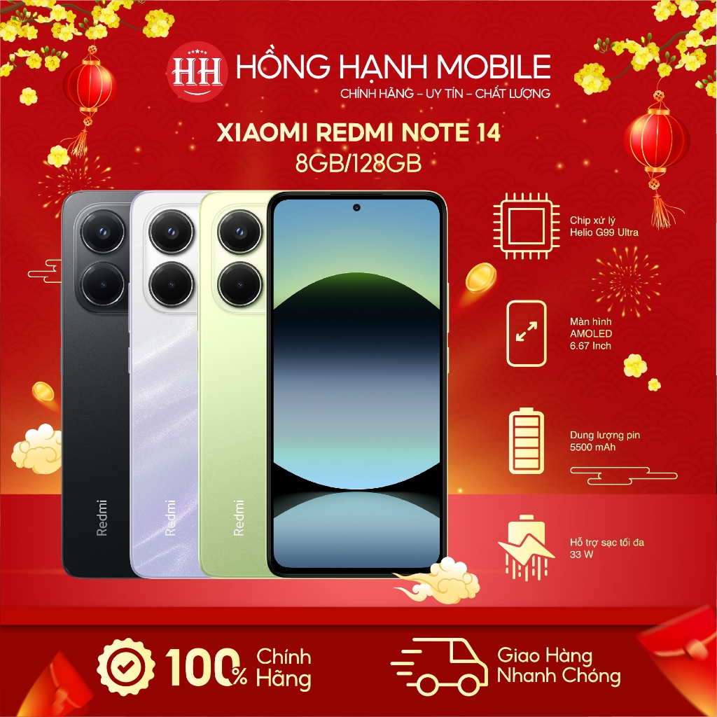 Điện Thoại Xiaomi Redmi Note 14 8GB/128GB - Hàng Chính Hãng | BigBuy360 - bigbuy360.vn
