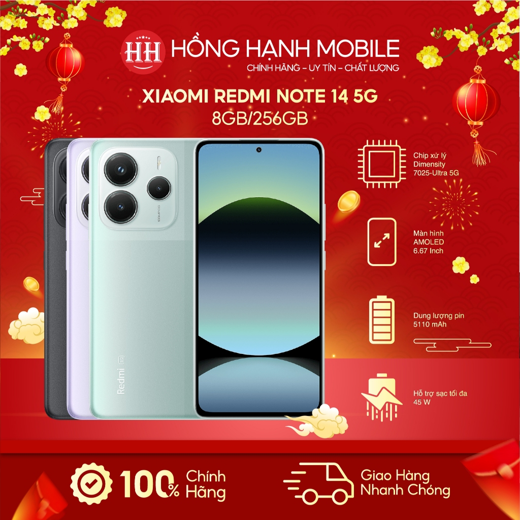 Điện Thoại Xiaomi Redmi Note 14 5G 8GB/256GB - Hàng Chính Hãng | BigBuy360 - bigbuy360.vn