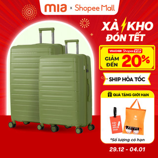  COMBO 2 Vali Kéo MIAvn Larita POME Size 20 24 28 Inch Nhựa PP Nguyên Chất Dẻo Khoá Số TSA Bánh Xe Đôi 
