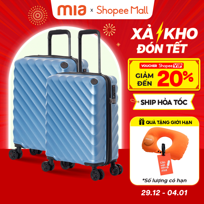   COMBO GIÁ SỐC  Combo 2 Vali Kéo MIA Larita WENY - Size 20 24 28 Nhựa PC ABS Cứng Cáp Bền Bỉ Bảo Hành Trọn Đời 