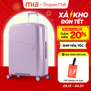  Vali Kéo MIAvn Larita ROMI - Size 20 24 28 Inch 100% Nhựa PP Dẻo Hạn Chế Bể Vỡ Khoá Số TSA Bánh Xe 360 