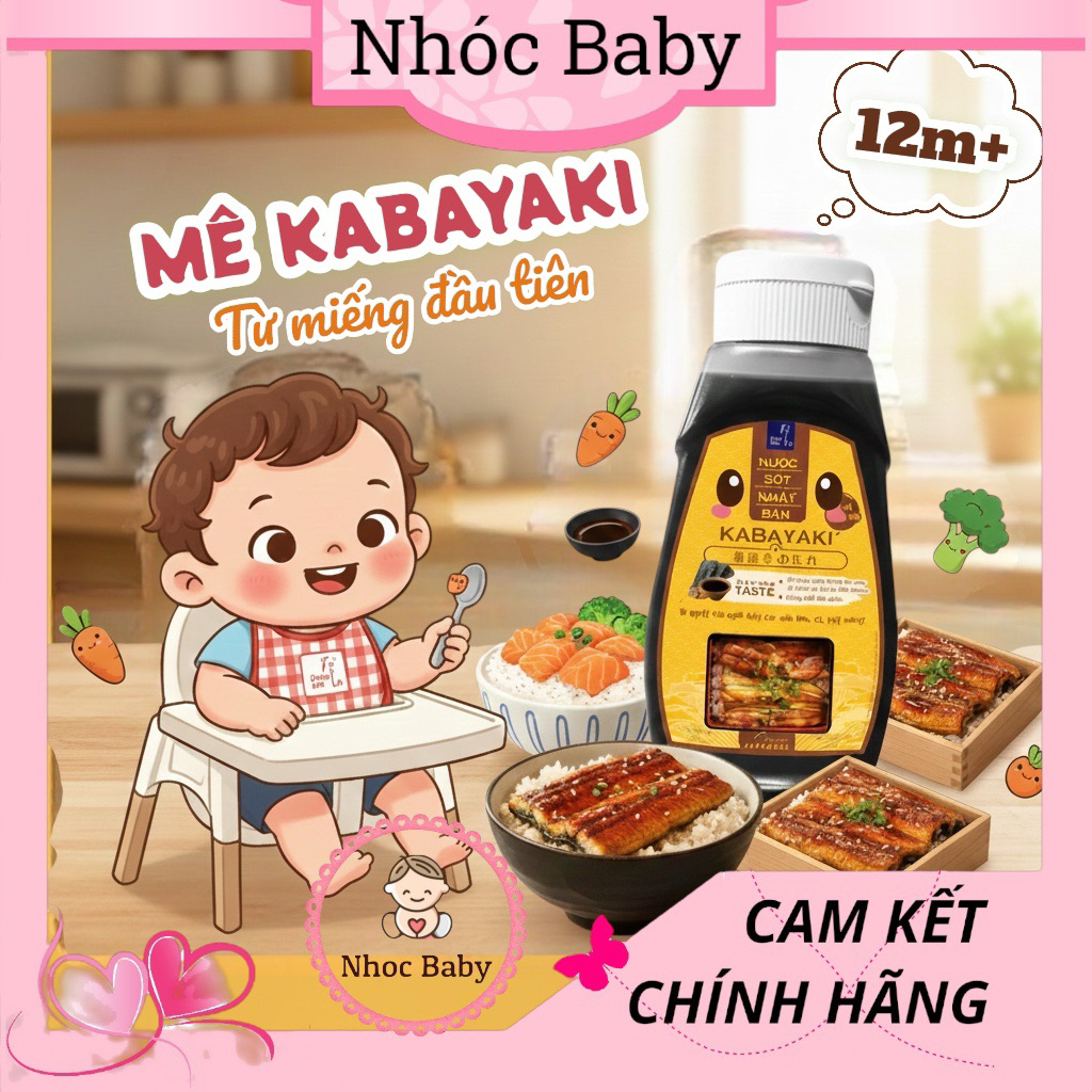 Nước sốt Kabayaki Dashi Lab Nhật Bản cho bé từ 1 tuổi chai 347g