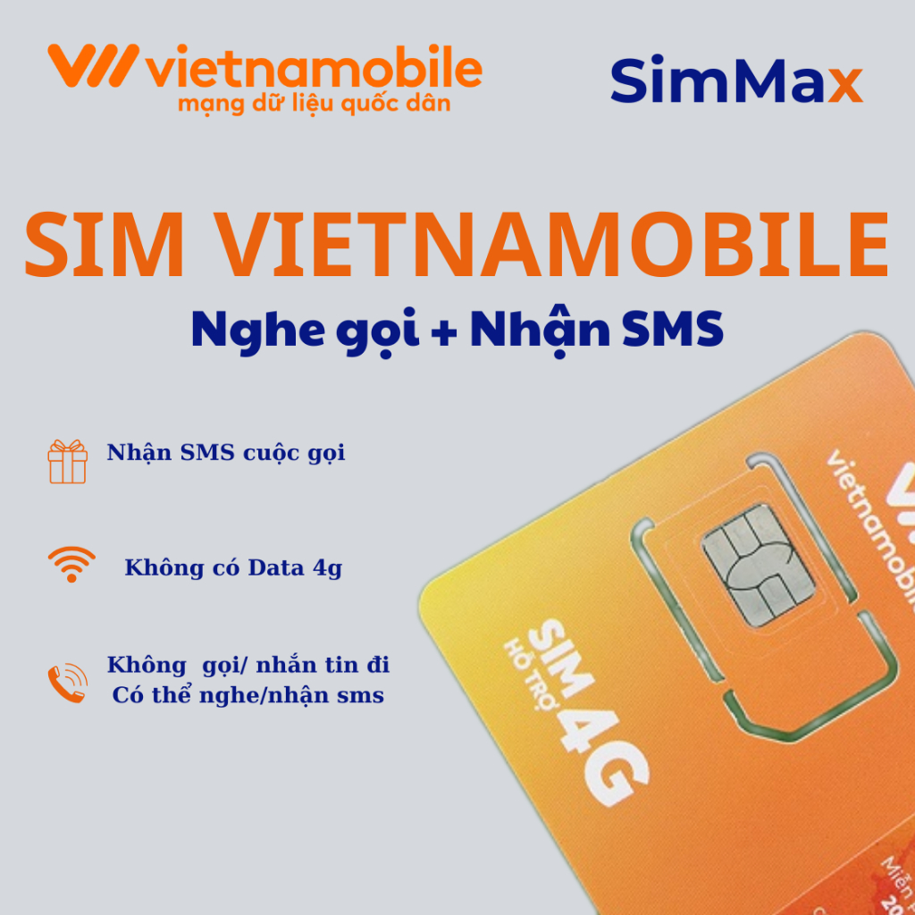 [XÃ LỖ] SIM VIETNAMOBILE 0Đ - Nhận SMS, Cuộc gọi - NHẬN OTP CÁC APP
