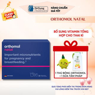  Vitamin Tổng Hợp Orthomol Natal - Bổ Sung Sắt Acid Folic Canxi Lợi Khuẩn DHA EPA Vitamin Bầu Sau Sinh 