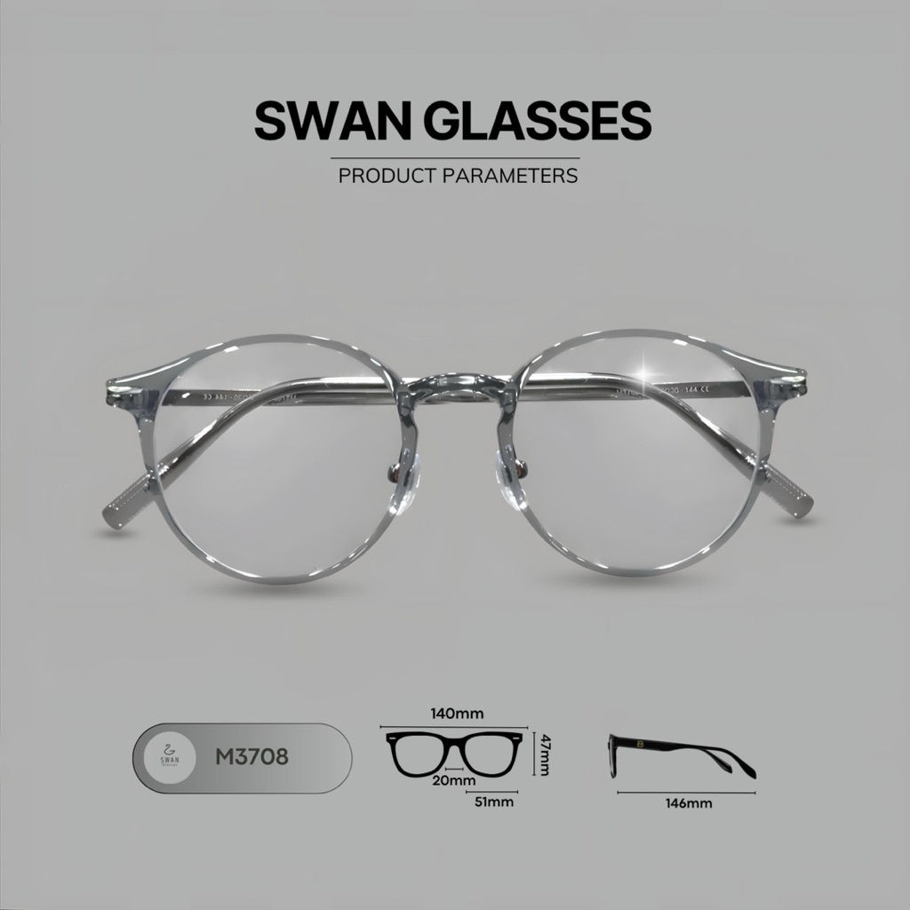 M3708 [ DÀNH CHO MẶT TO] - Gọng kính form bầu tròn dành cho mặt vừa đến to | BigBuy360 - bigbuy360.vn