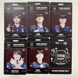 Thẻ bo góc T1 VP 2025 Doran Faker Oner Gumayusi Keria Liên Minh LOL viewing party ver 1 2 3 standee