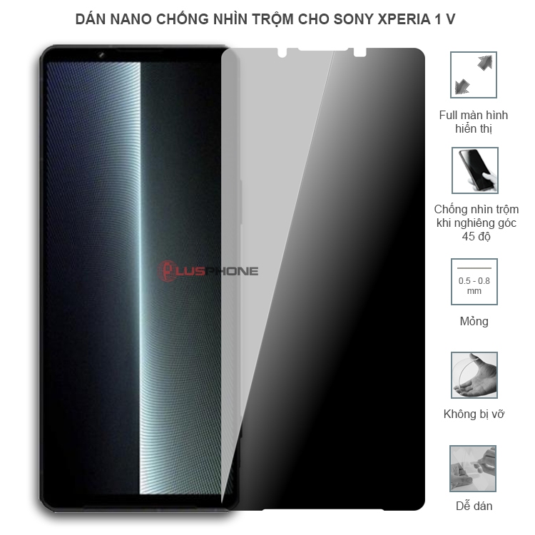 Dán nano chống nhìn trộm trong HD hoặc nhám AG cho Sony Xperia 1 V (Xperia 1 Mark 5)