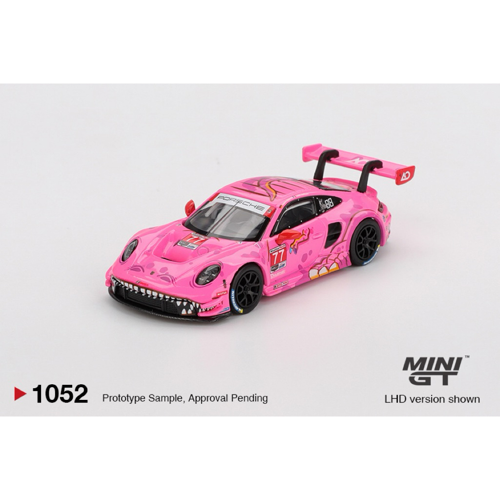 Mini GT 1052 Porsche 911 GT3 R Roxy tai đỏ/ mô hình ô tô