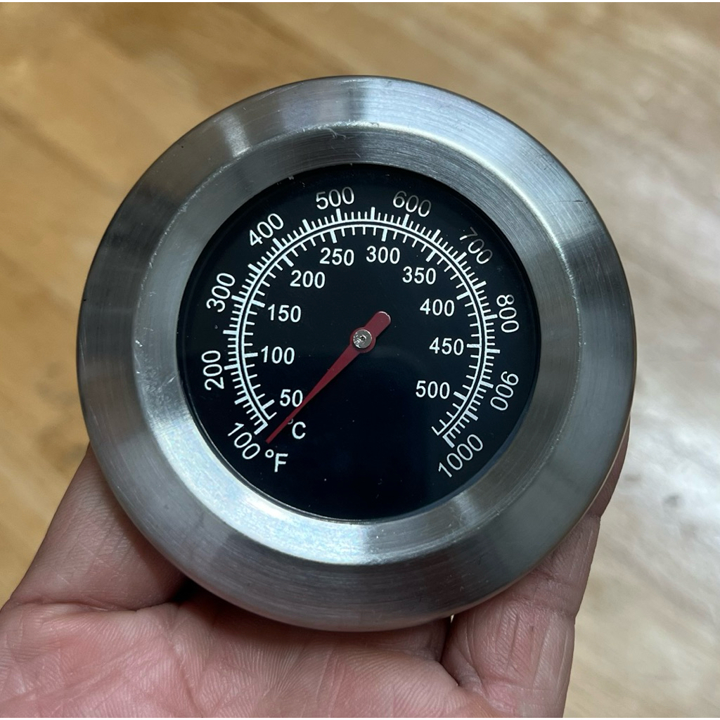 Nhiệt kế lò nướng từ 0 đến 500℃, bằng thép không gỉ, dụng cụ đo nhiệt độ nướng BBQ cho việc nướng bá