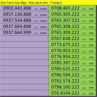 Sim Tam Hoa Mobifone - Vinaphone - Viettel