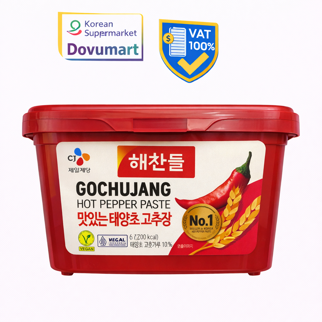 Tương Ớt Gochujang CJ Hàn Quốc Hộp 3KG / CJ) 맛있는태양초고추장 3KG