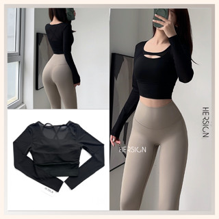  Bộ Đồ tập gym nữ Set tập yoga cao cấp Áo croptop dài tay quần legging HERSIGN-SMIXC28L20A 