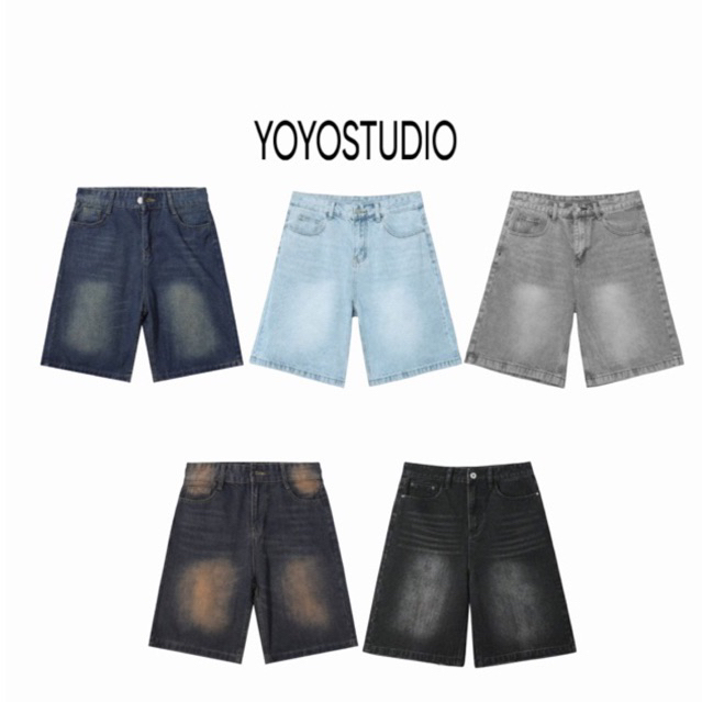 BAGGY JEANS SHORT - Quần đùi ống rộng dài từ 56cm