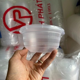 Set 50 chén chè, thố xôi nhựa PP có nắp, Dung tích 250ml, chịu nhiệt tốt