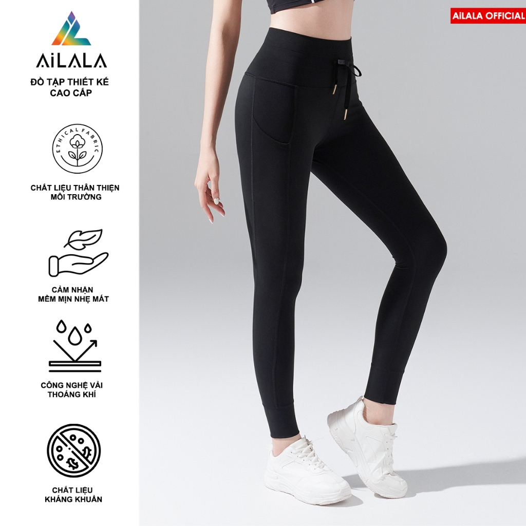 Quần Tập Yoga - Gym Nâng Mông Lưng Cao QLUX01, Chất Liệu Cao Cấp Phom May Hàng Hiệu AiLALA