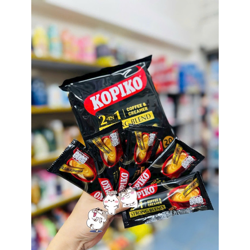 CAFE HOÀ TAN BLACK KOPIKO 2in1 - CAFE ĐEN KOPIKO HÀNG THÁI LAN bịch 20 gói nhỏ * 200g - date 2026